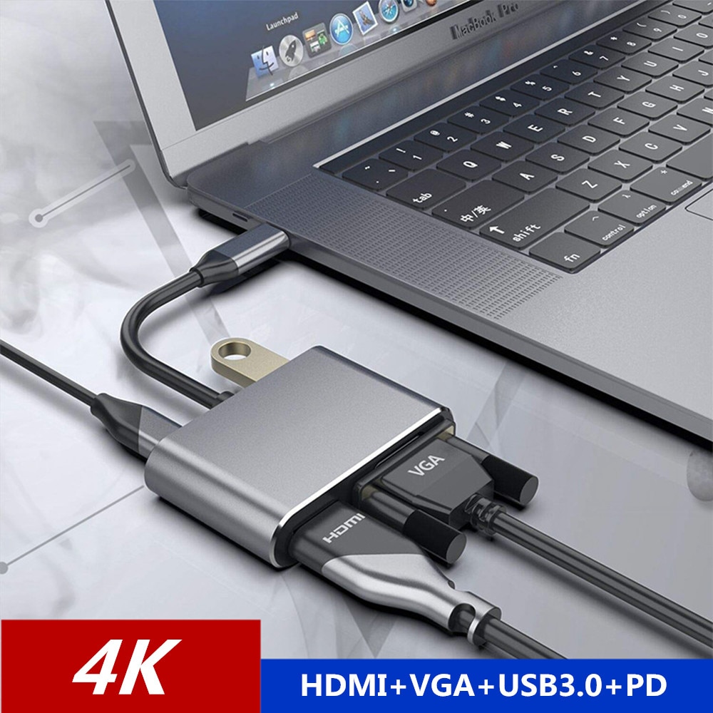 USB C  HDMI dock VGA   C HDMI ŷ 4K usb c hdmi PD Ｚ S10 Huawei Mate Pro MAC USB-C HDMI 